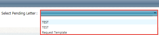 Select Pending Letter